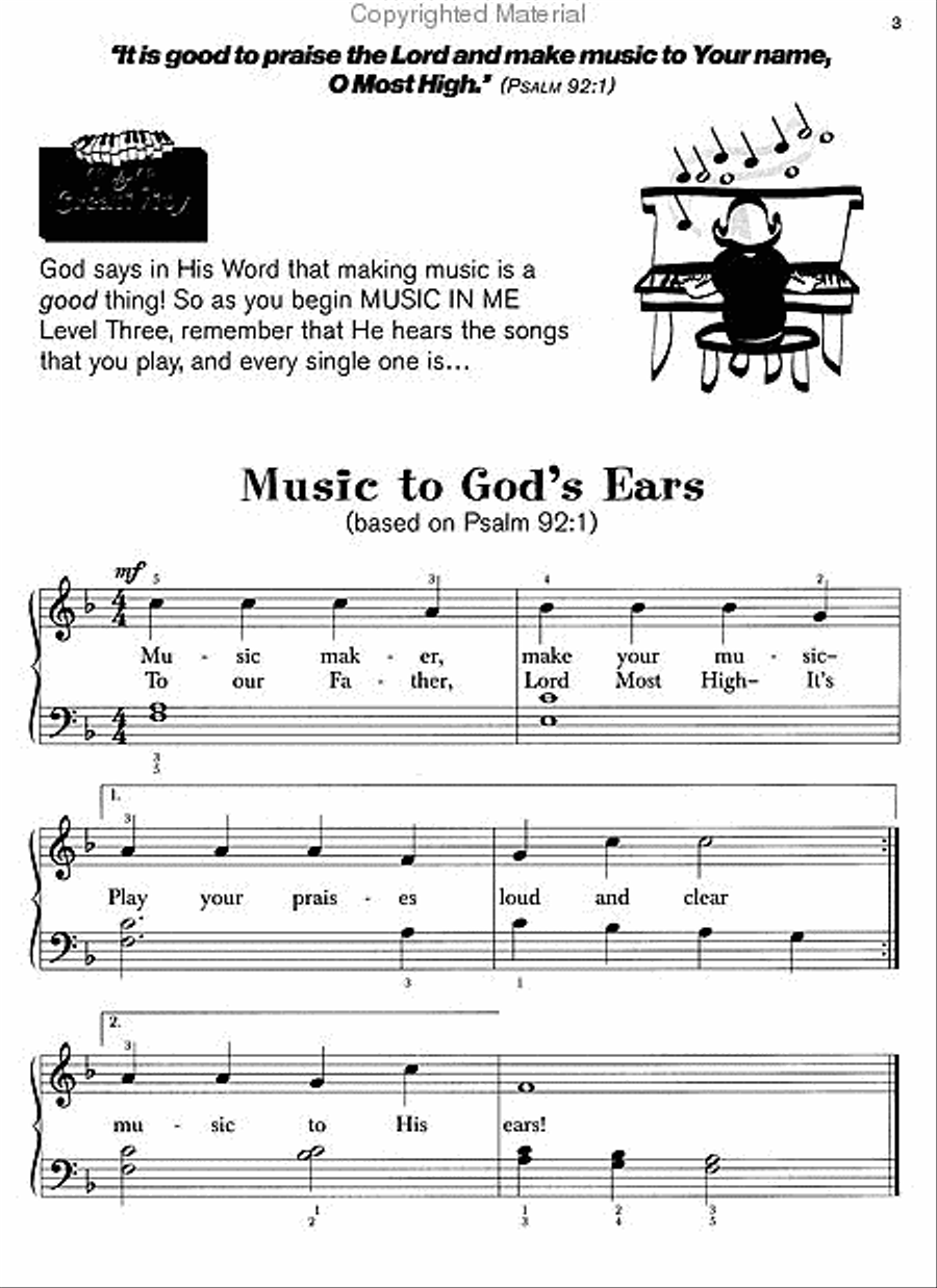 Music in Me - Lesson Level 3: Reading Music Piano Method scores gallery preview page 2