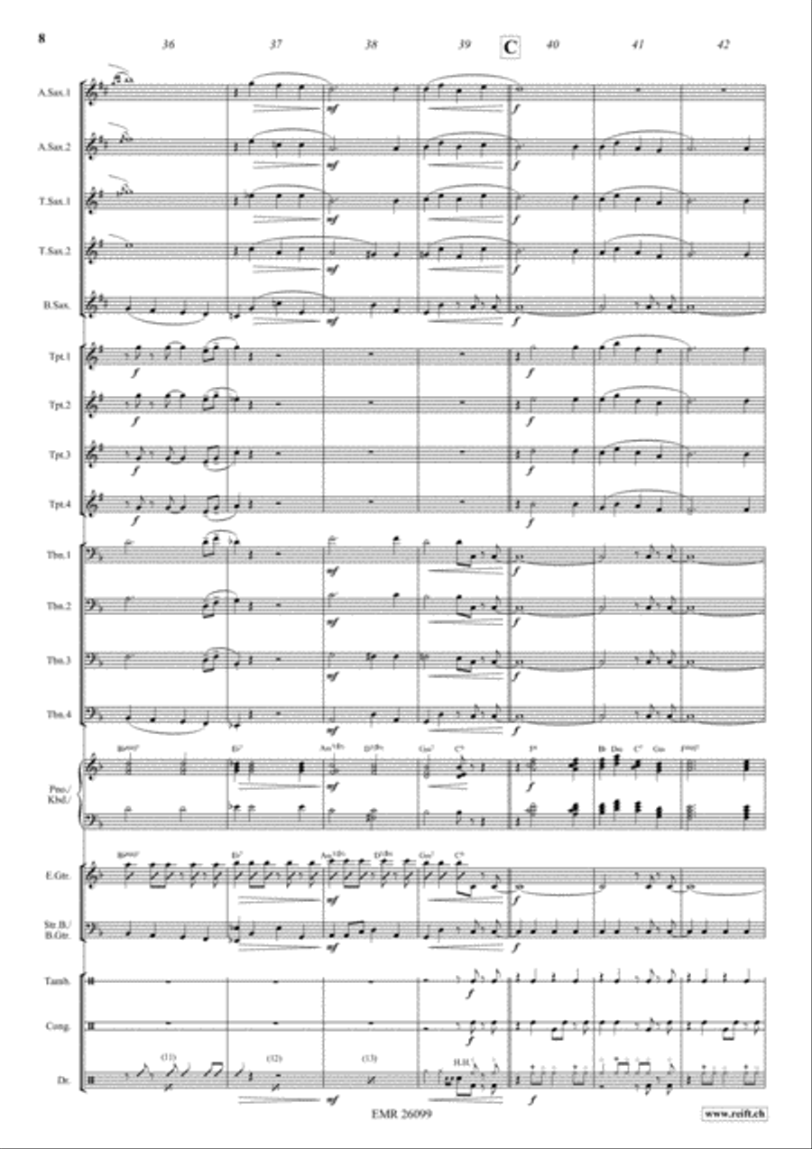 Long Ago And Far Away Big Band scores gallery preview page 8