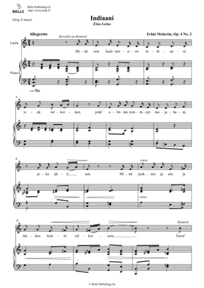 Indiaani, Op. 4 No. 2 (C Major)