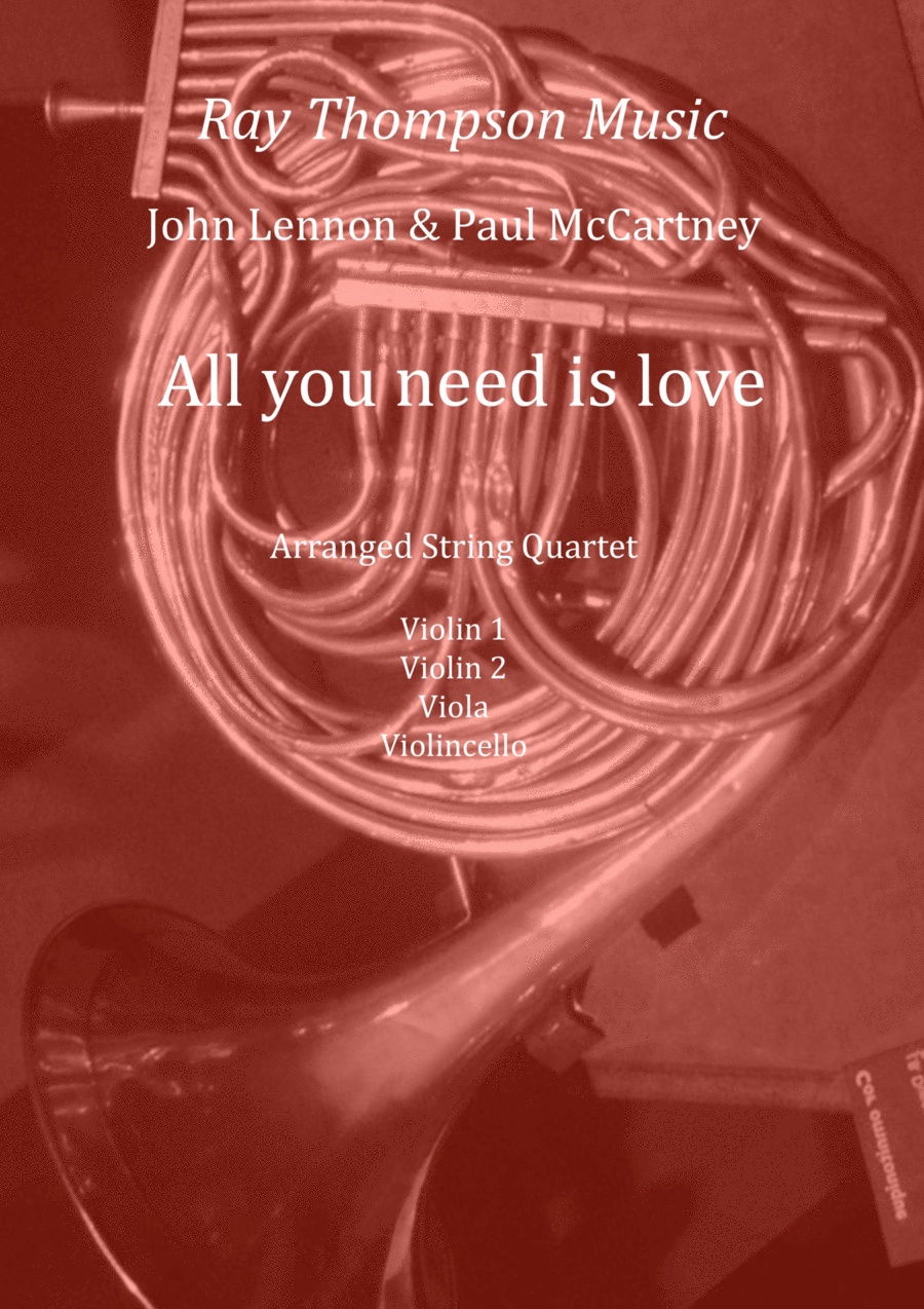 All You Need Is Love String Quartet scores gallery preview page 1