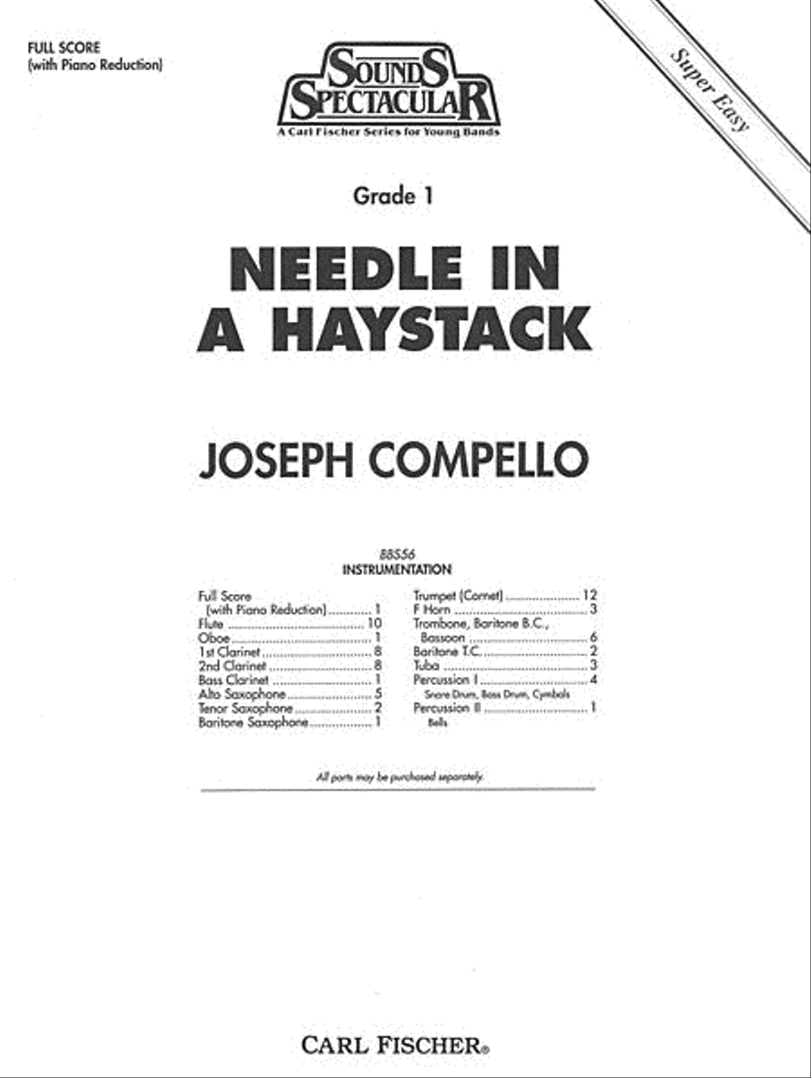 Needle in A Haystack Concert Band scores gallery preview page 1