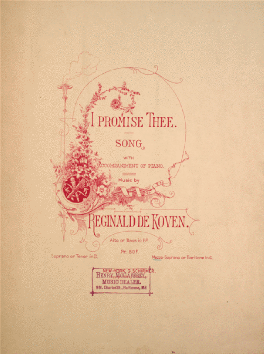 I Promise Thee. Song Voice scores gallery preview page 1