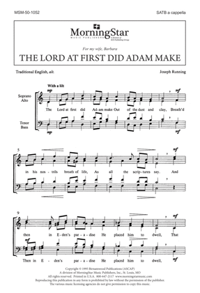 The Lord at First Did Adam Make (Downloadable)