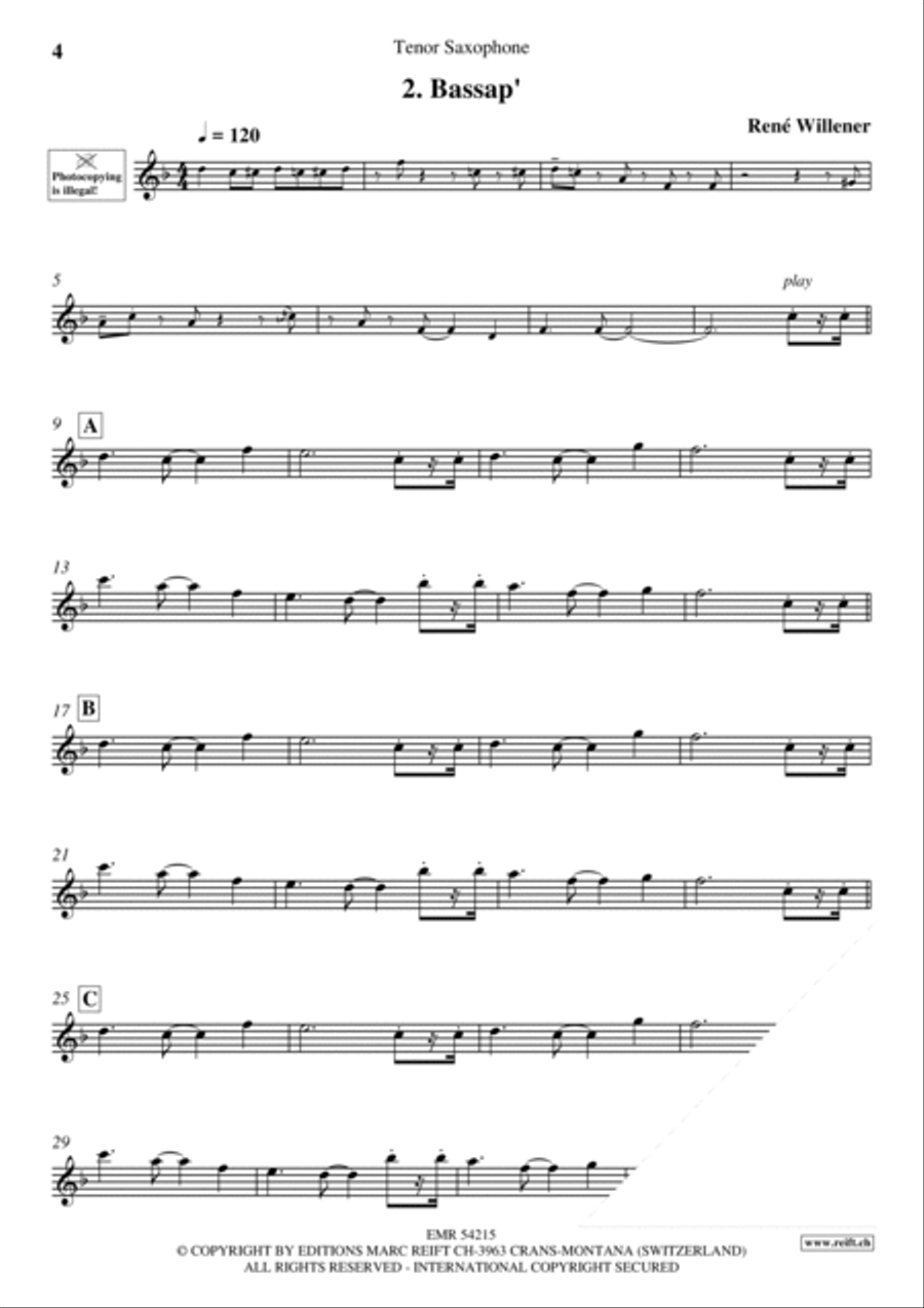Happy Birthday Tenor Saxophone scores gallery preview page 4
