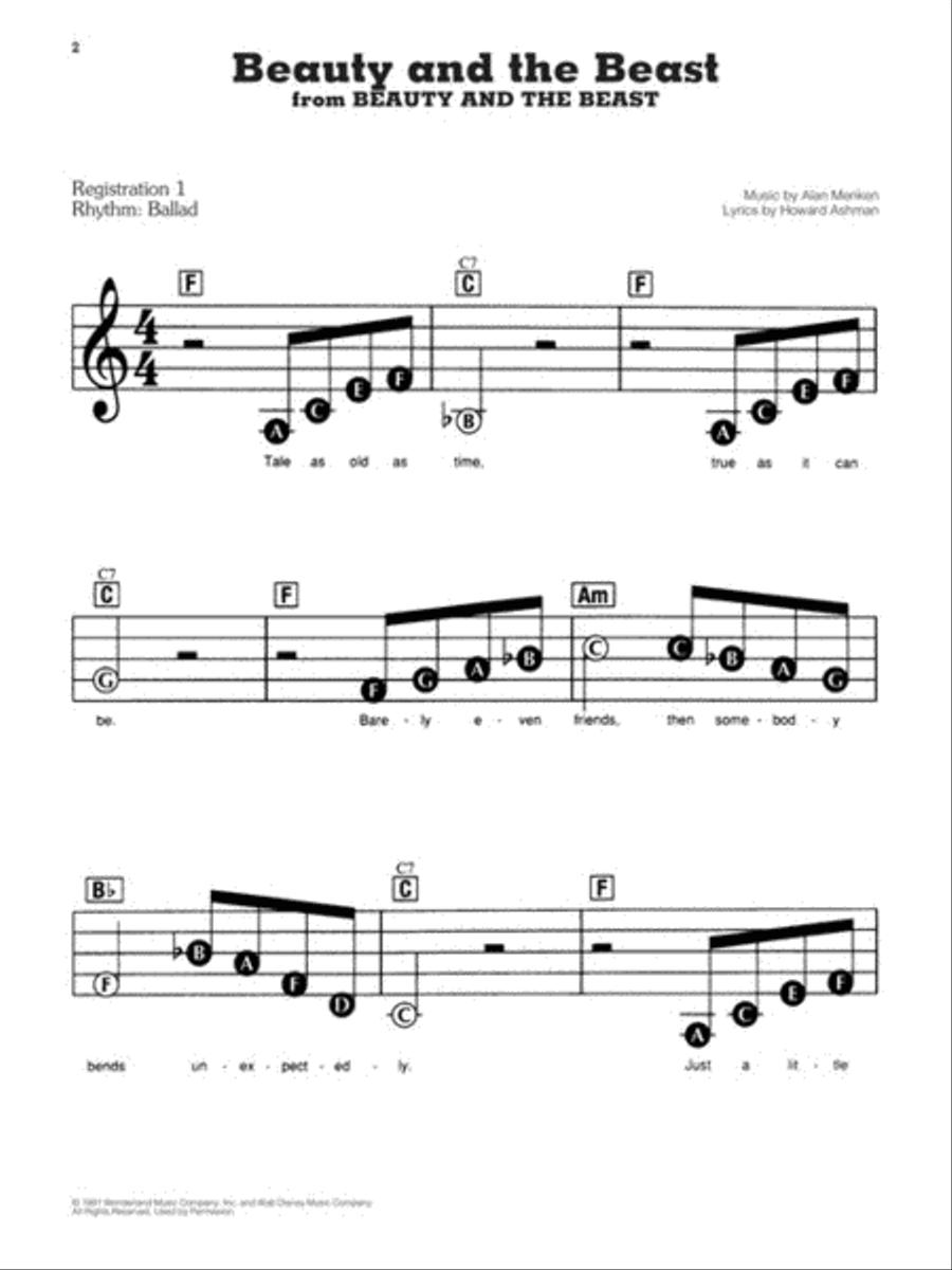 Disney Love Songs - 2nd Edition Electronic Keyboard scores gallery preview page 3