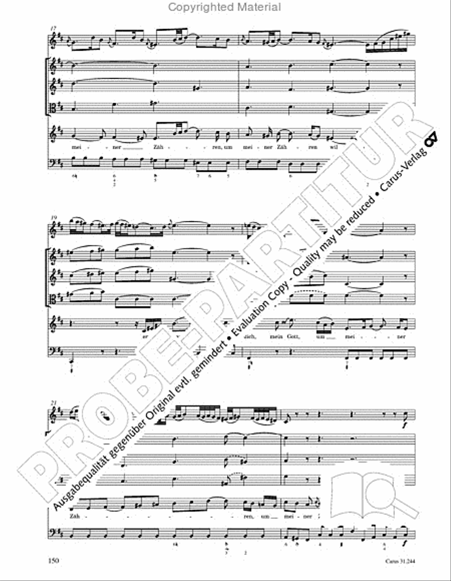 St. Matthew Passion (Matthaus-Passion) 4-Part scores gallery preview page 152