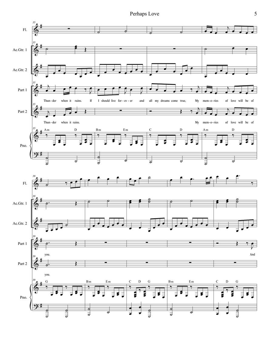 Perhaps Love 2-Part scores gallery preview page 5