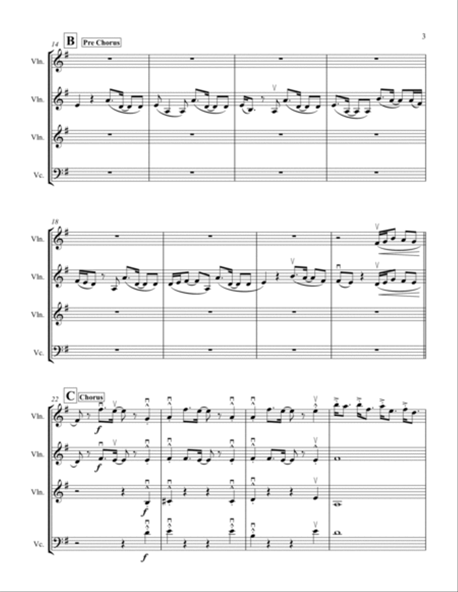 Thank U, Next String Quartet scores gallery preview page 3