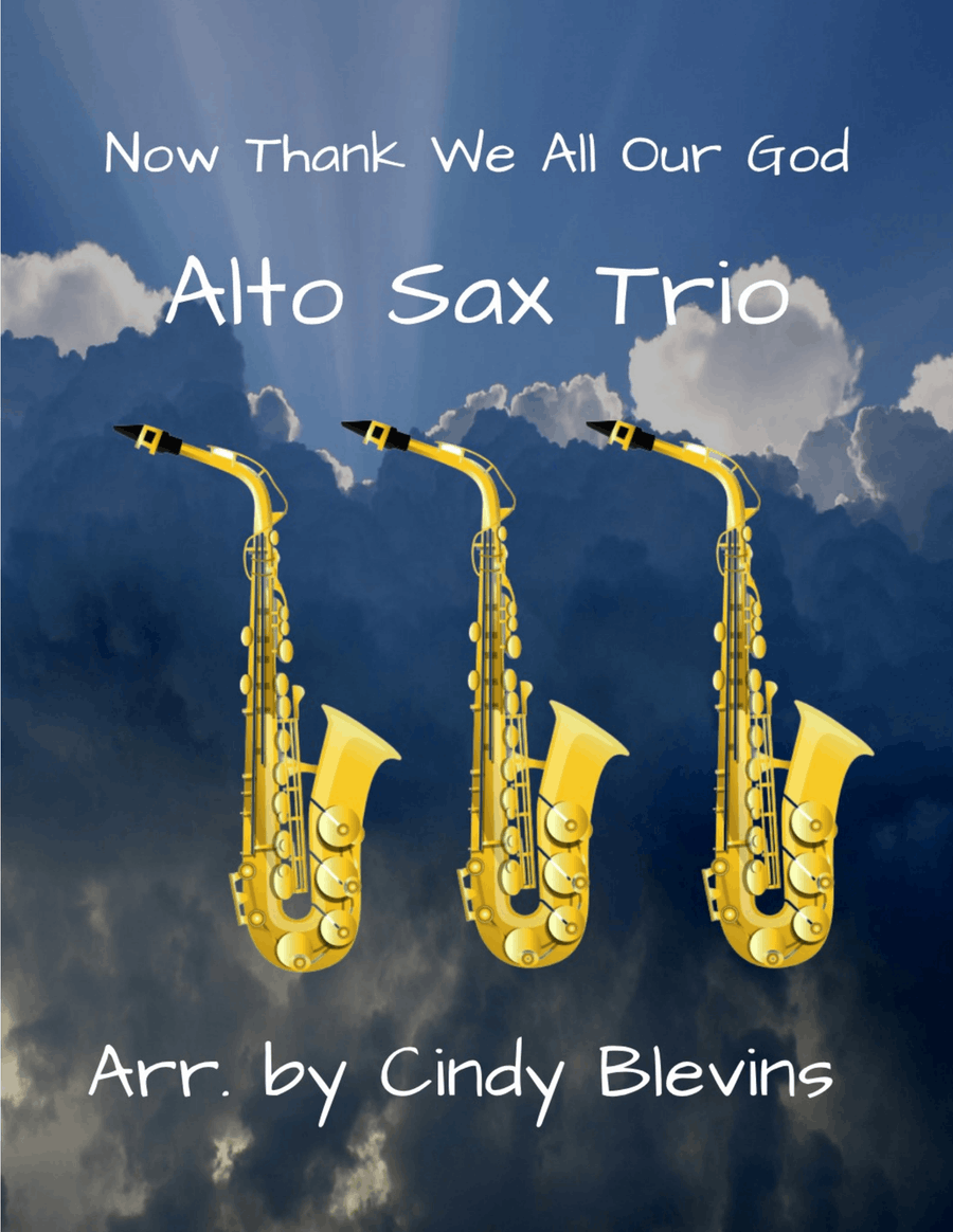 Now Thank We All Our God, for Alto Sax Trio Woodwind Trio scores gallery preview page 1