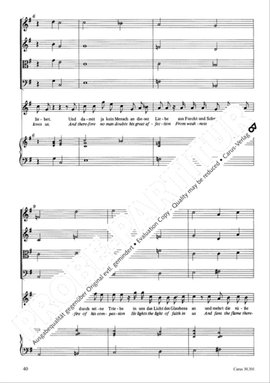 The love God bears us (Die Liebe Gottes ist ausgegossen) 4-Part scores gallery preview page 40