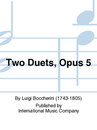 Book cover for Two Duets, Opus 5