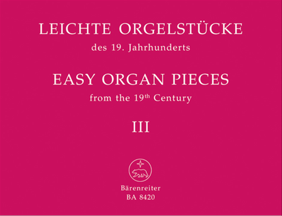 Leichte Orgelstuecke des 19. Jahrhunderts, Band 3 Organ scores gallery preview page 1