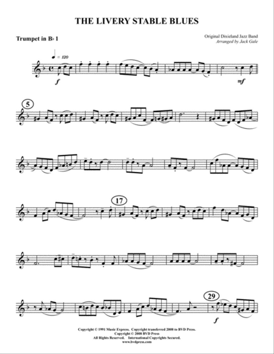 Livery Stable Blues Brass Quintet scores gallery preview page 5
