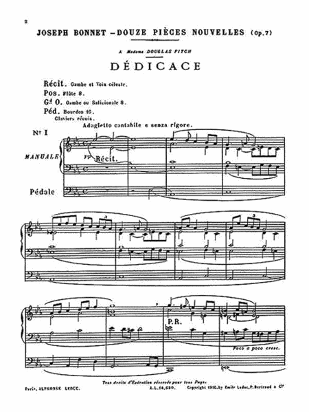 Douze Pieces pour Grand Orgue, Op. 7