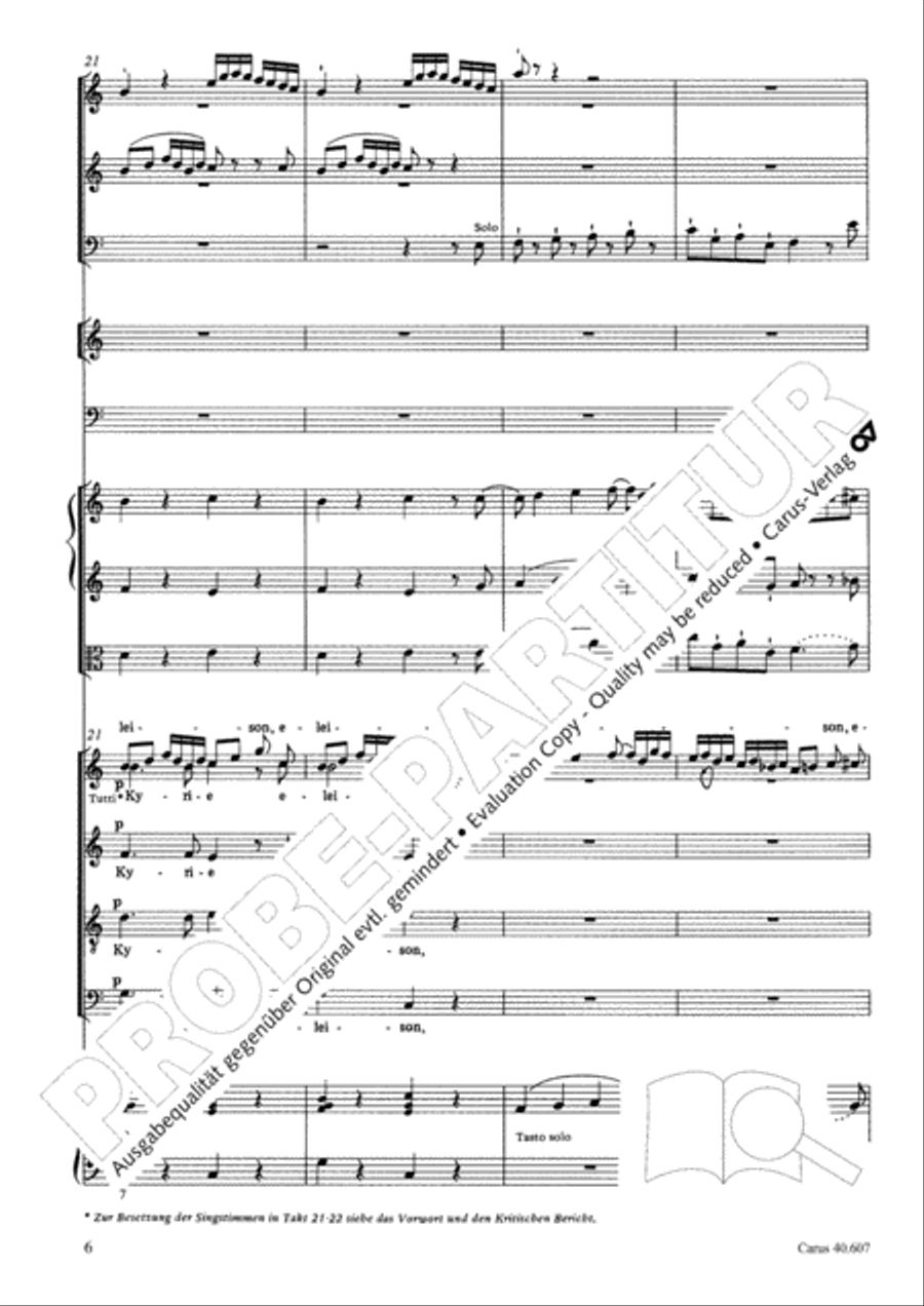 Mass in time of war (Missa in tempore belli) 4-Part scores gallery preview page 17