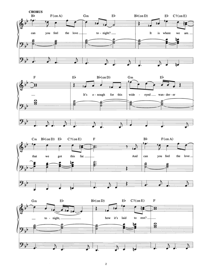 Can You Feel The Love Tonight (from The Lion King) Organ Solo scores gallery preview page 2