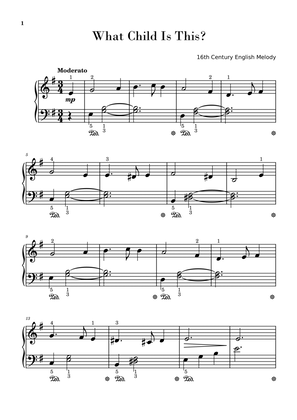 What Child Is This? (Greensleeves) for Easy Piano Solo
