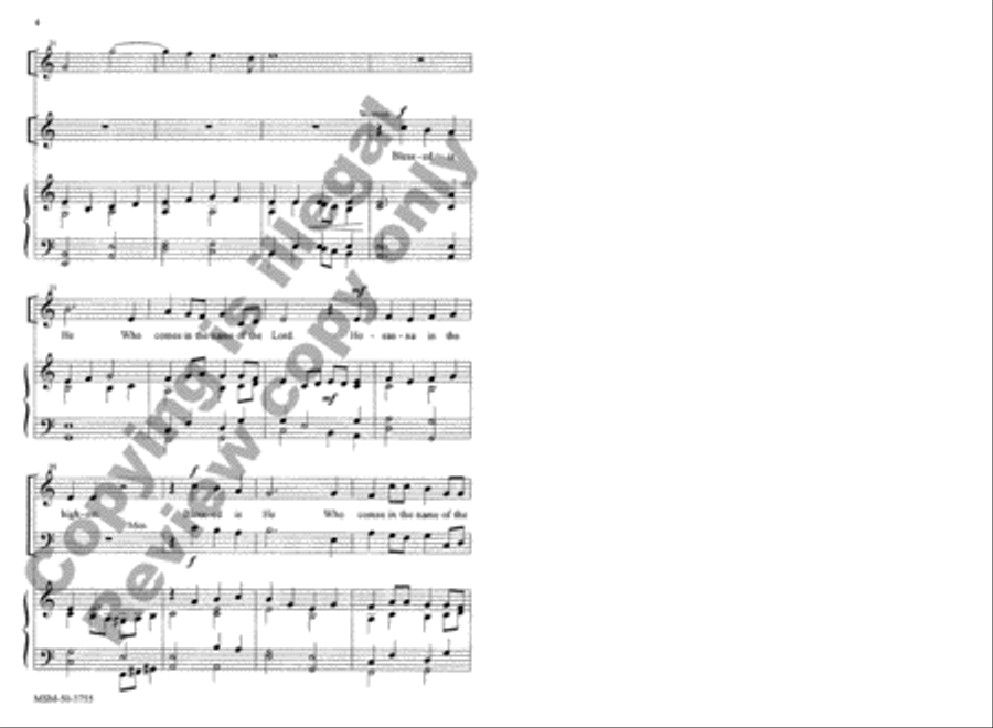 Hosanna in the Highest Hosanna in the Highest SSA scores gallery preview page 4