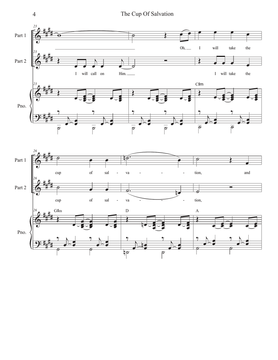 The Cup Of Salvation (2-part choir) 2-Part scores gallery preview page 4