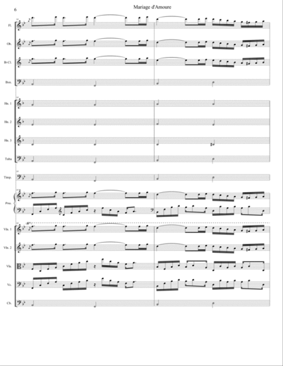 Mariage D'amour Large Ensemble scores gallery preview page 6