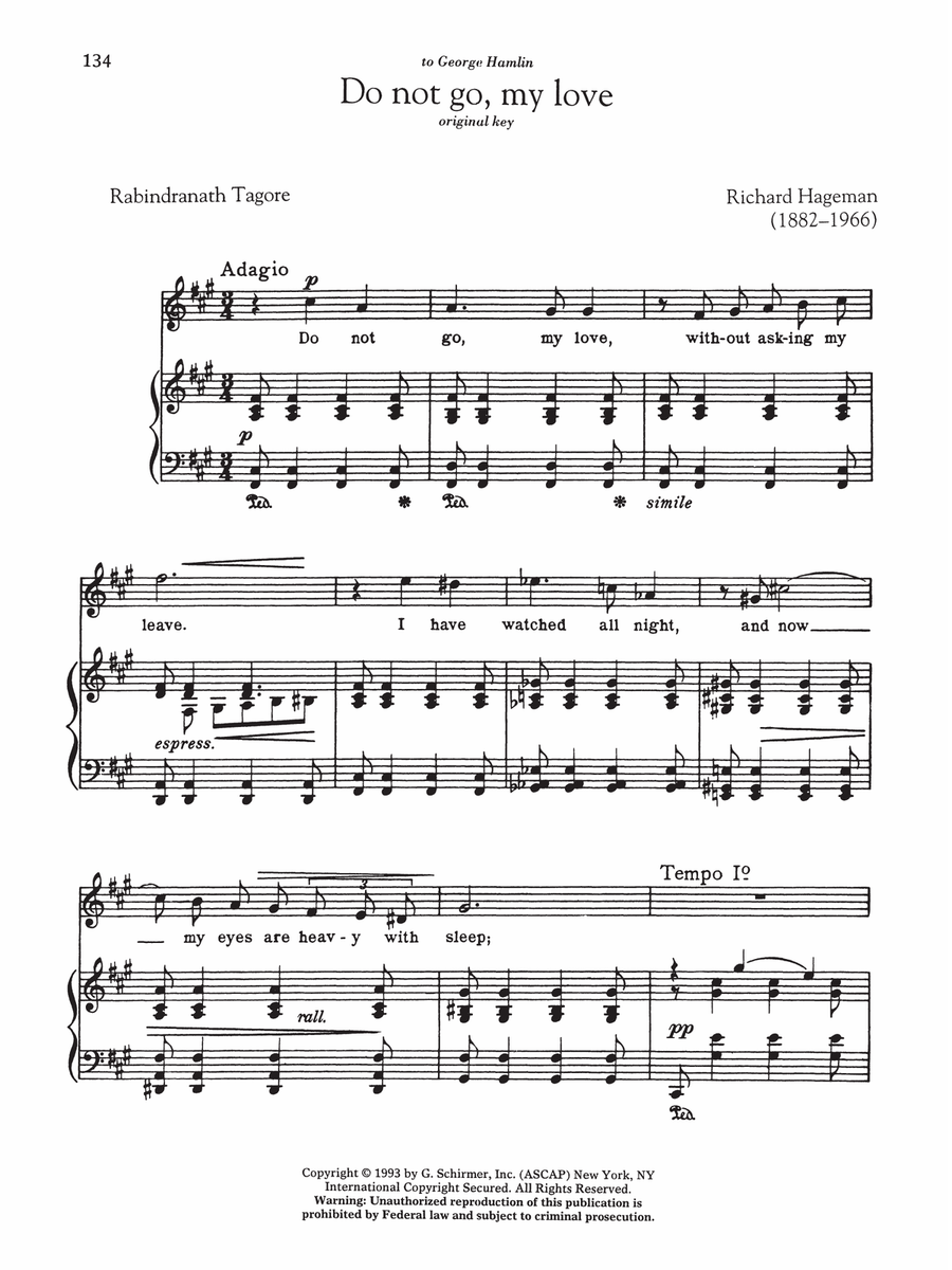 Do Not Go, My Love High Voice scores gallery preview page 1