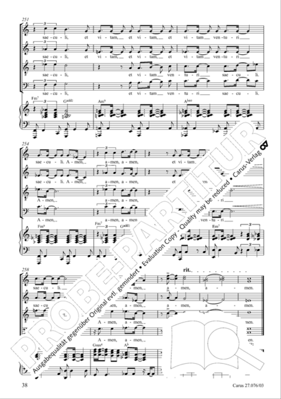 Missa in tempore incerto 4-Part scores gallery preview page 39
