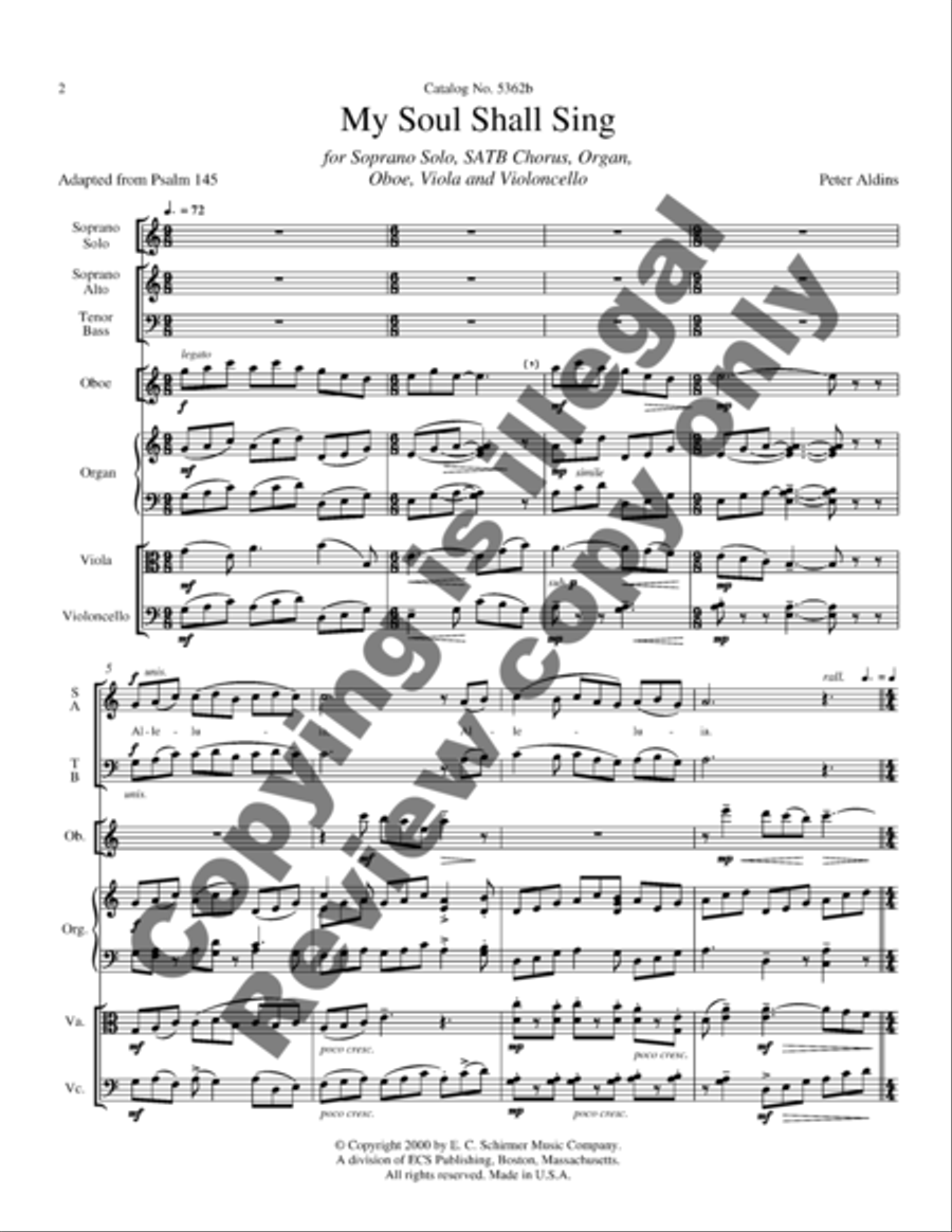 My Soul Shall Sing (Full Score) Choir scores gallery preview page 8
