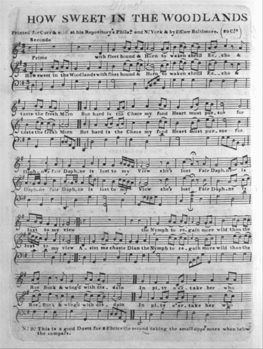 How Sweet in the Woodlands Flute scores gallery preview page 1