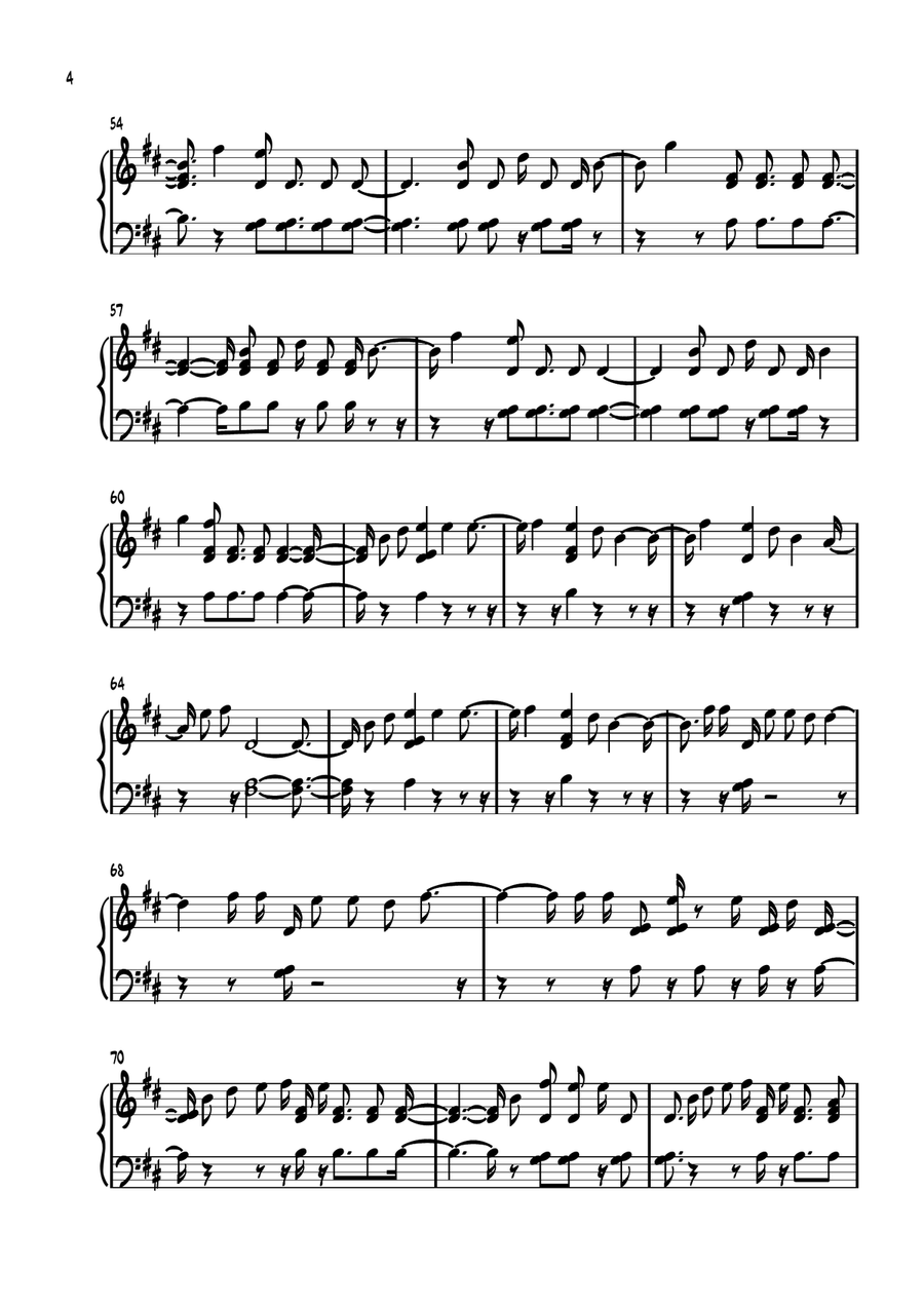 Echo Echo Piano Solo scores gallery preview page 4
