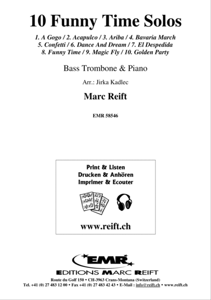 10 Funny Time Solos 10 Funny Time Solos Bass Trombone scores gallery preview page 2