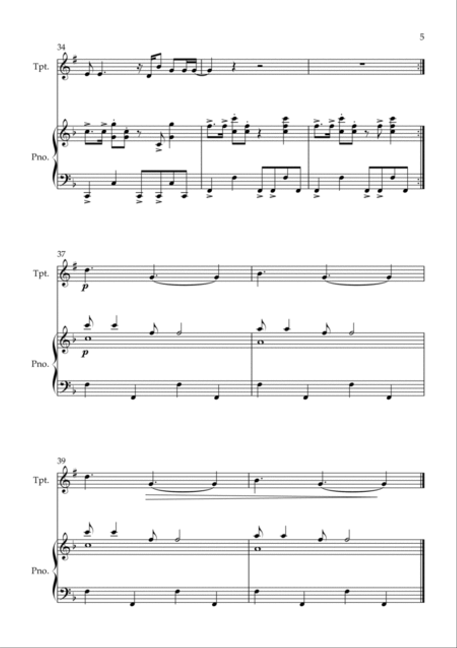 Blank Space Blank Space B-Flat Trumpet scores gallery preview page 5