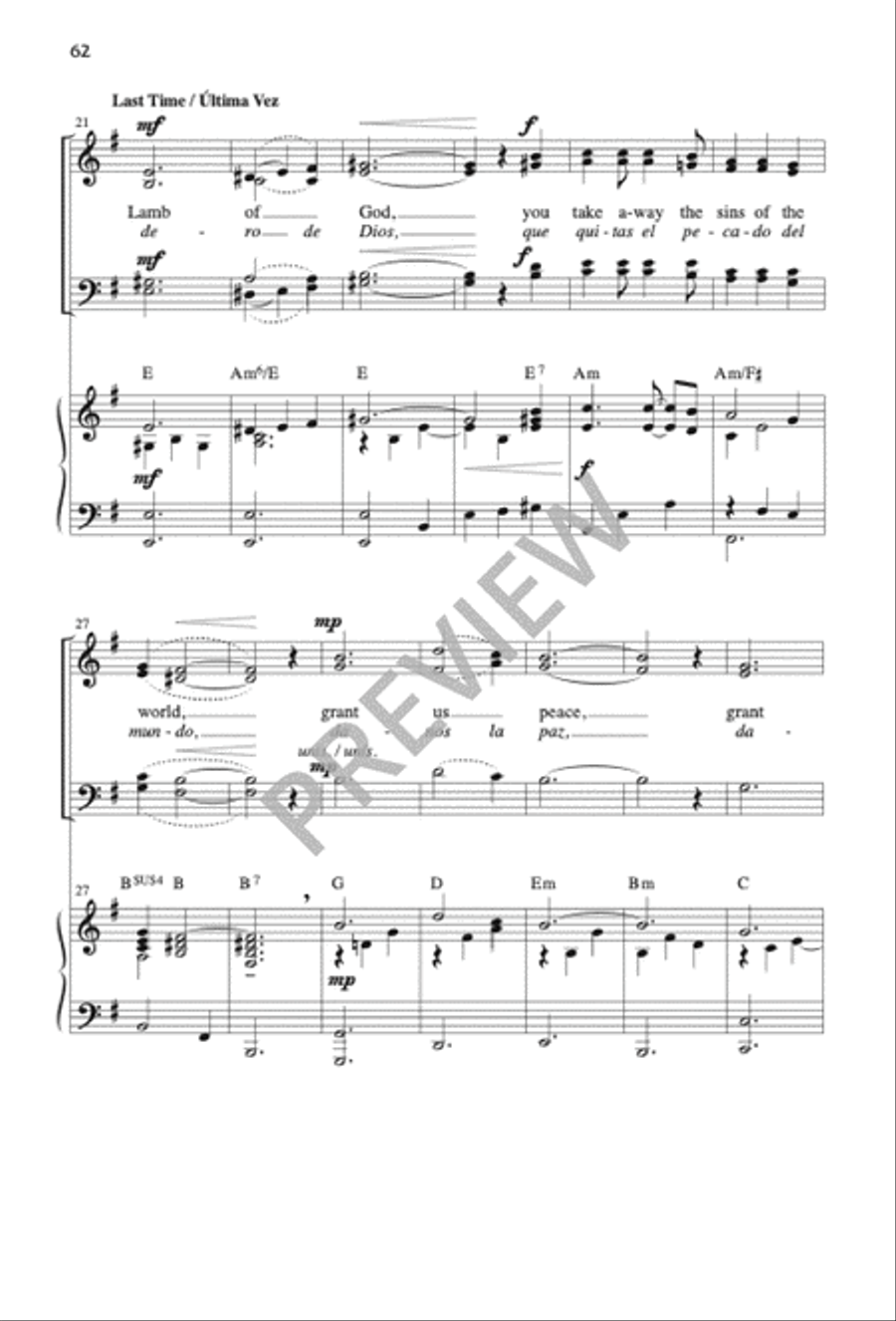 Mass of the Sun of Justice / Misa Sol de Justicia 4-Part scores gallery preview page 61