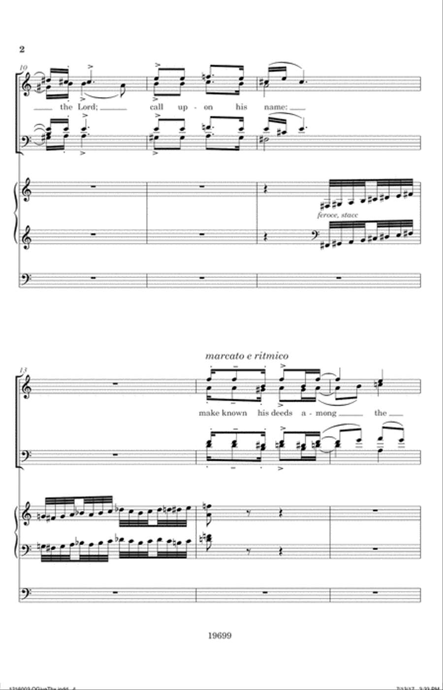 O Give Thanks Unto The Lord 4-Part scores gallery preview page 2