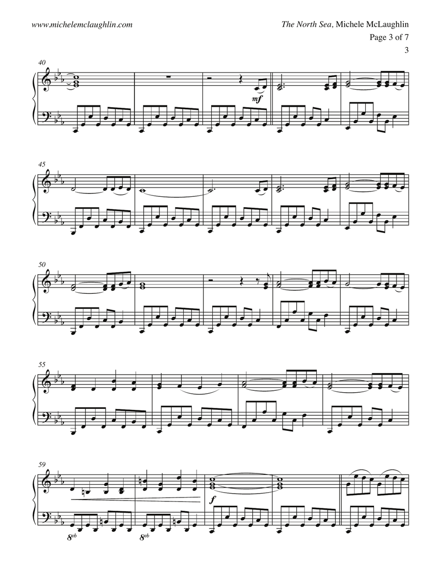 The North Sea The North Sea Piano Solo scores gallery preview page 3