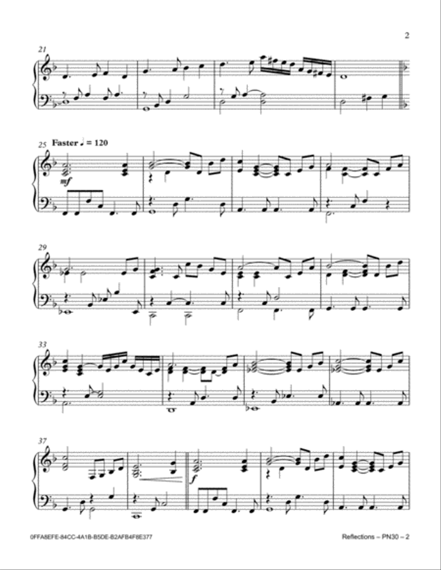 Reflection Reflection Piano Solo scores gallery preview page 3