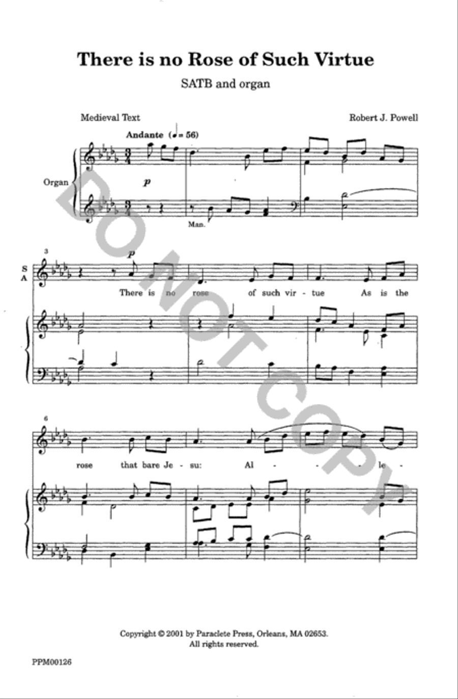 There is No Rose of Such Virtue 4-Part scores gallery preview page 2