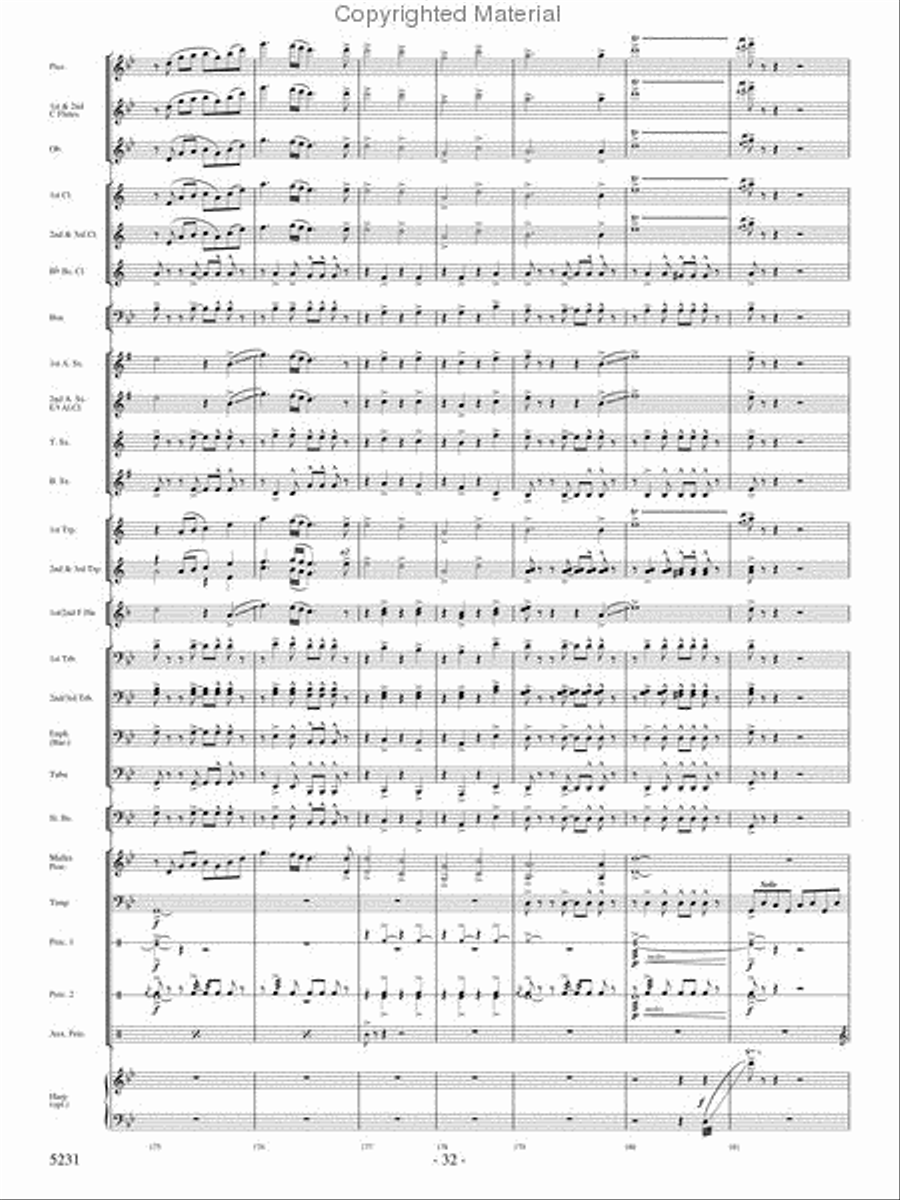 Pilatus: Mountain of Dragons Concert Band scores gallery preview page 30