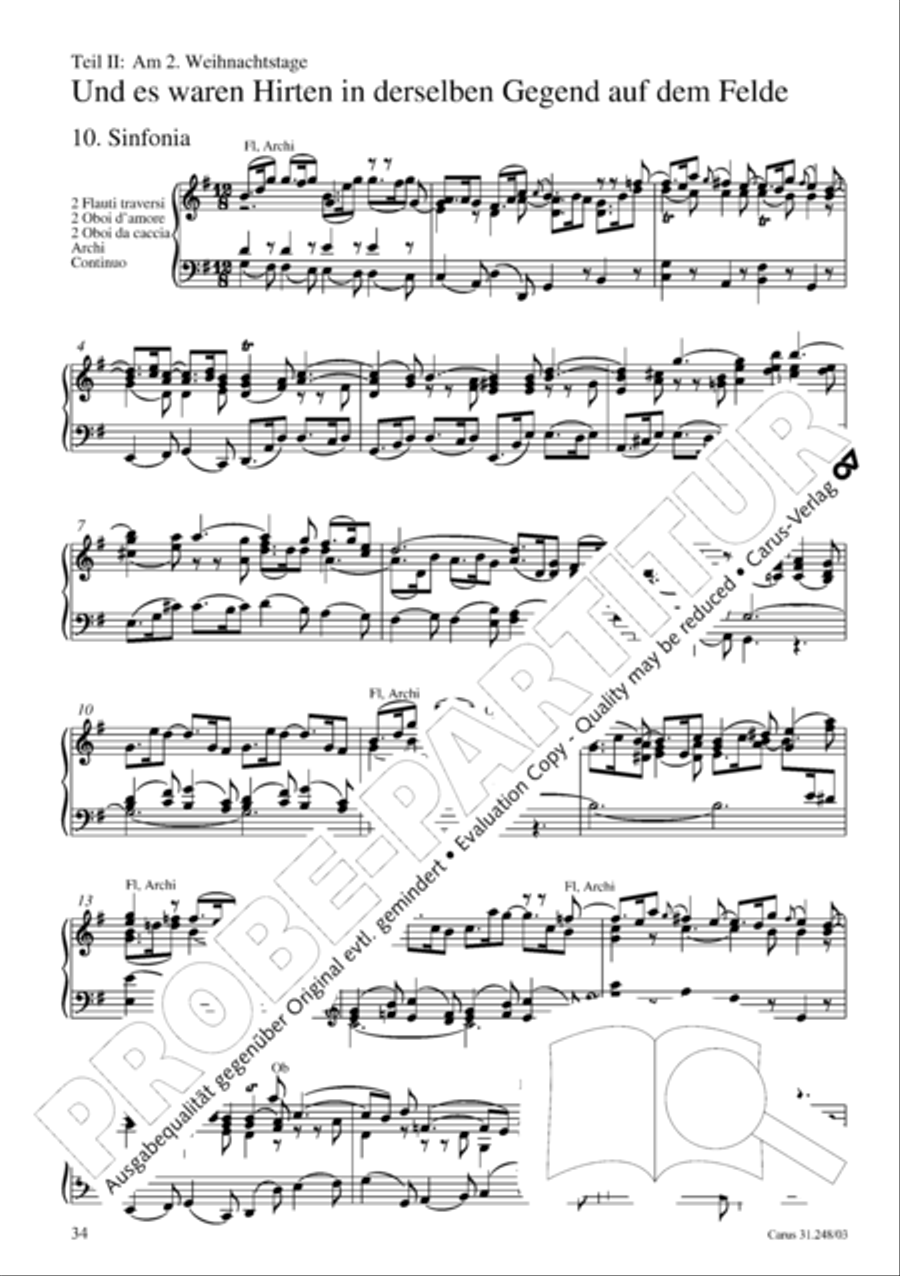 Christmas oratorio (Weihnachtsoratorium, Teile I-III) 4-Part scores gallery preview page 39