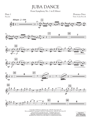 Juba Dance (from Symphony No. 1) - Flute 1/Piccolo