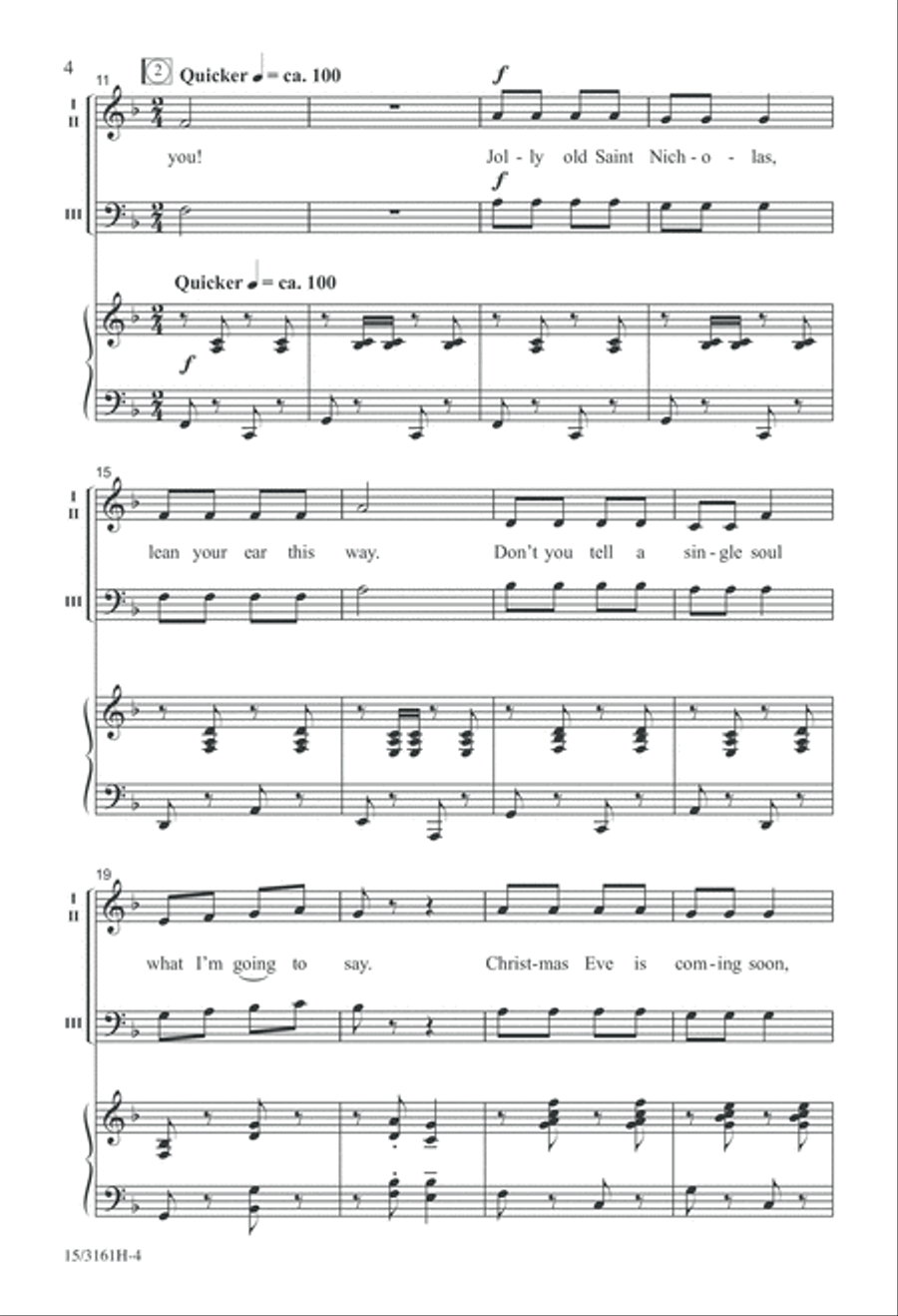 Twelve Carols of Christmas 3-Part scores gallery preview page 4