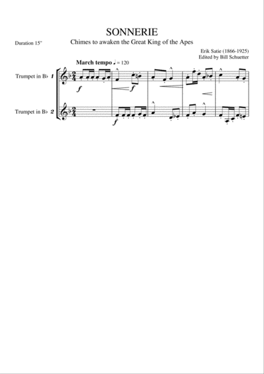 Sonnerie Sonnerie Brass Duet scores gallery preview page 1
