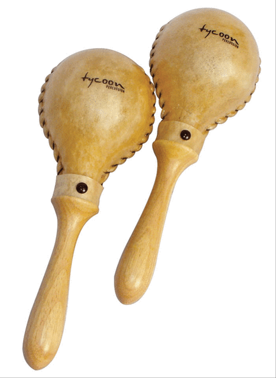 Large Round Cowhide Maracas Drums & Percussion Instruments scores gallery preview page 1