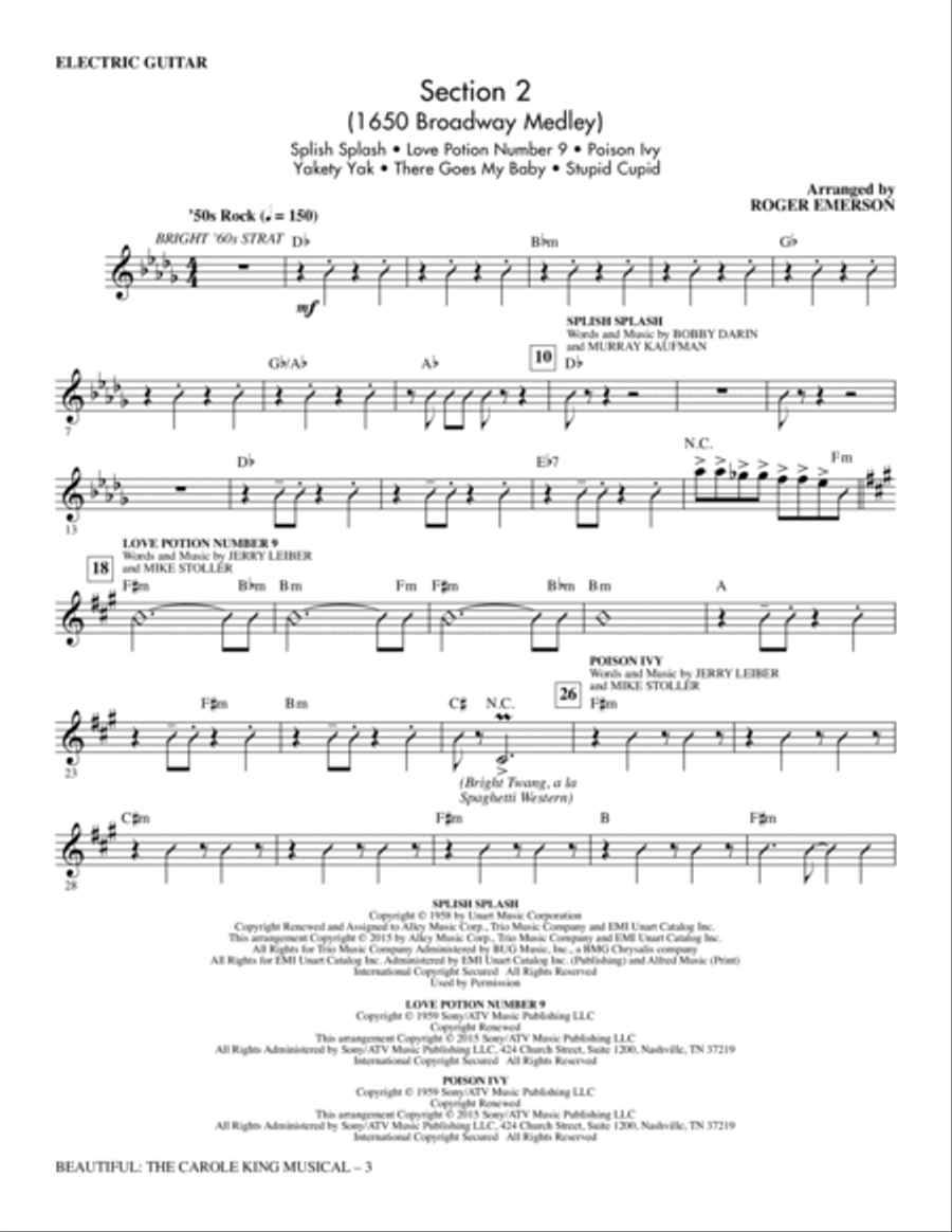 Beautiful: The Carole King Musical (Choral Selections) - Guitar Choir scores gallery preview page 3