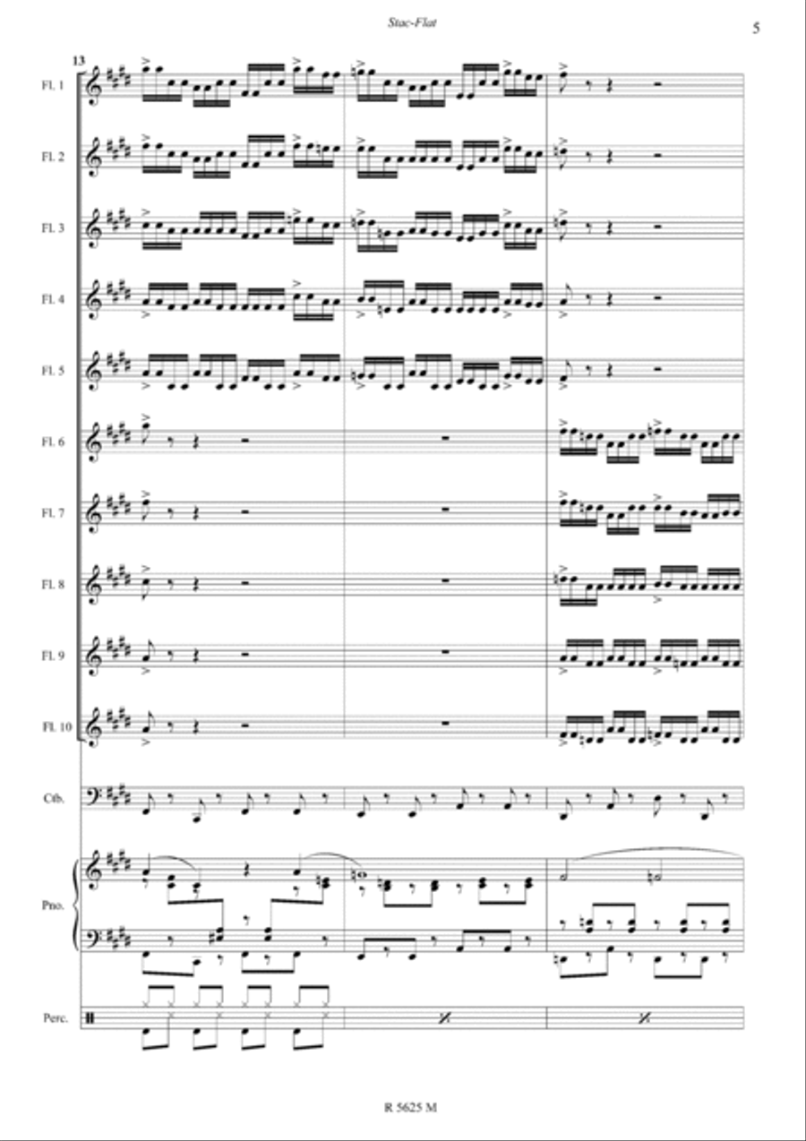 Stac-flat, pour ensemble de flûtes Flute scores gallery preview page 6