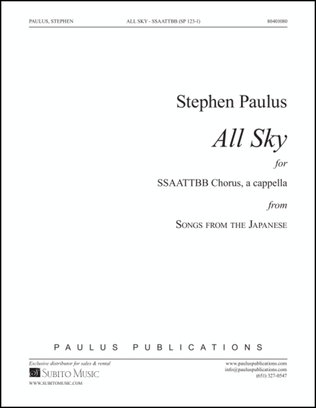 Book cover for All Sky (from Songs from the Japanese)