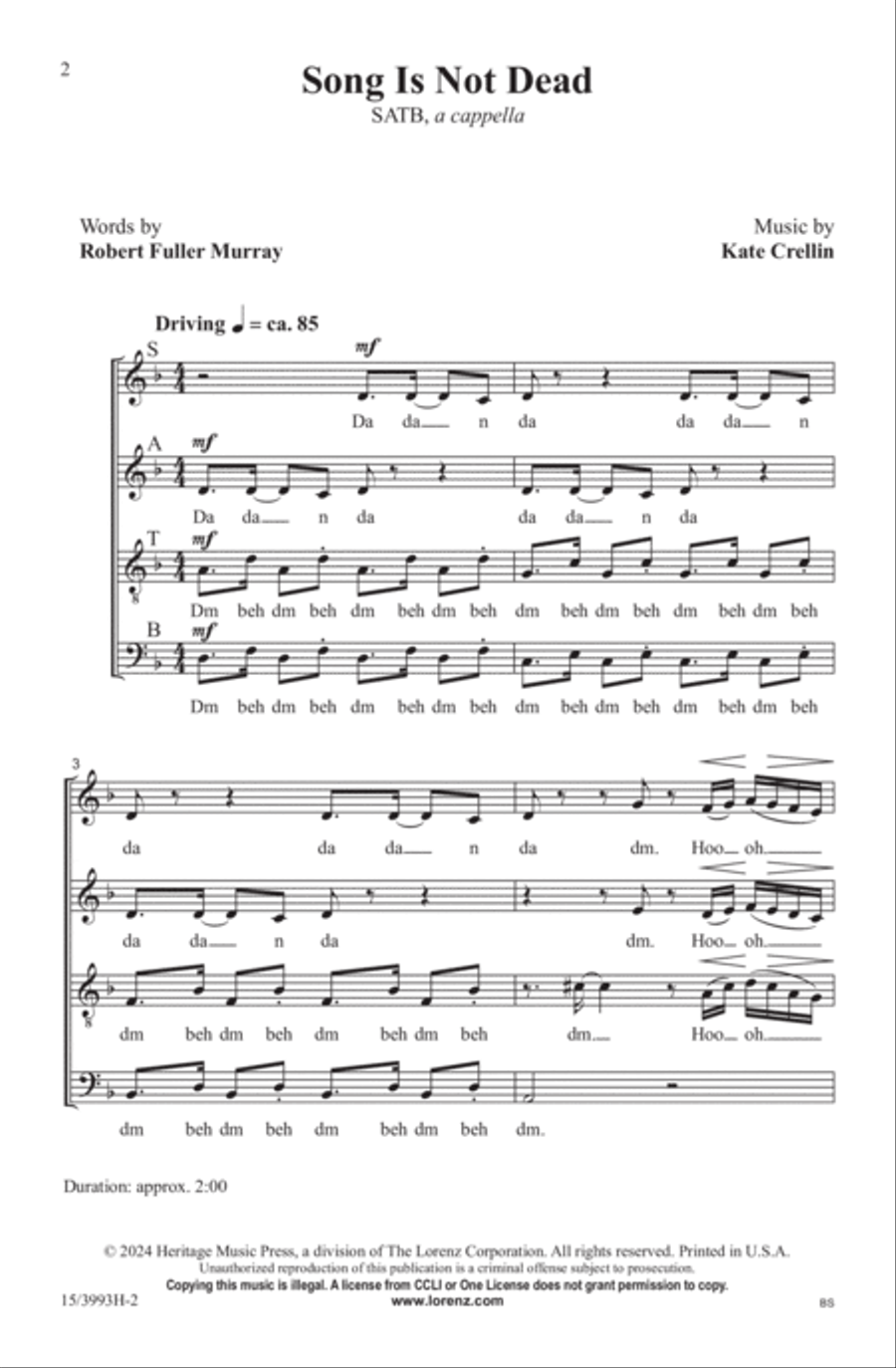 Song Is Not Dead Song Is Not Dead 4-Part scores gallery preview page 2