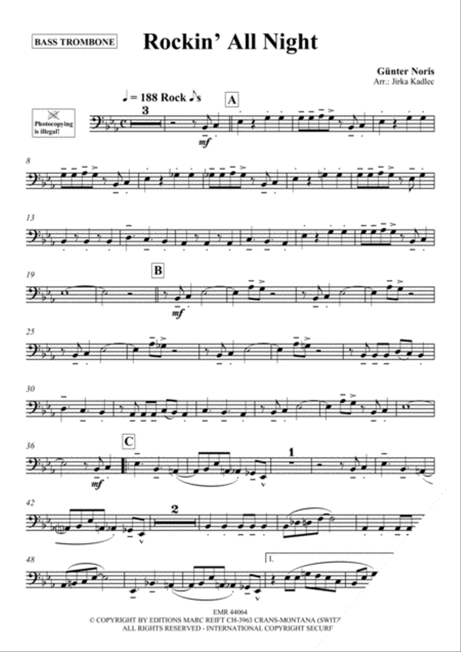 Rockin' All Night Bass Trombone scores gallery preview page 3