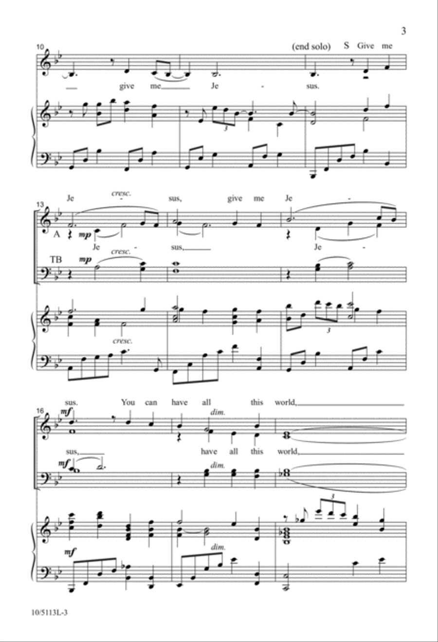 Give Me Jesus Give Me Jesus 4-Part scores gallery preview page 3