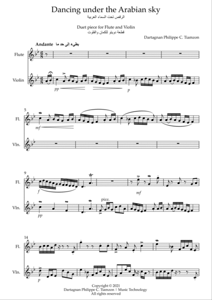 Dancing under the Arabian sky Flute scores gallery preview page 3