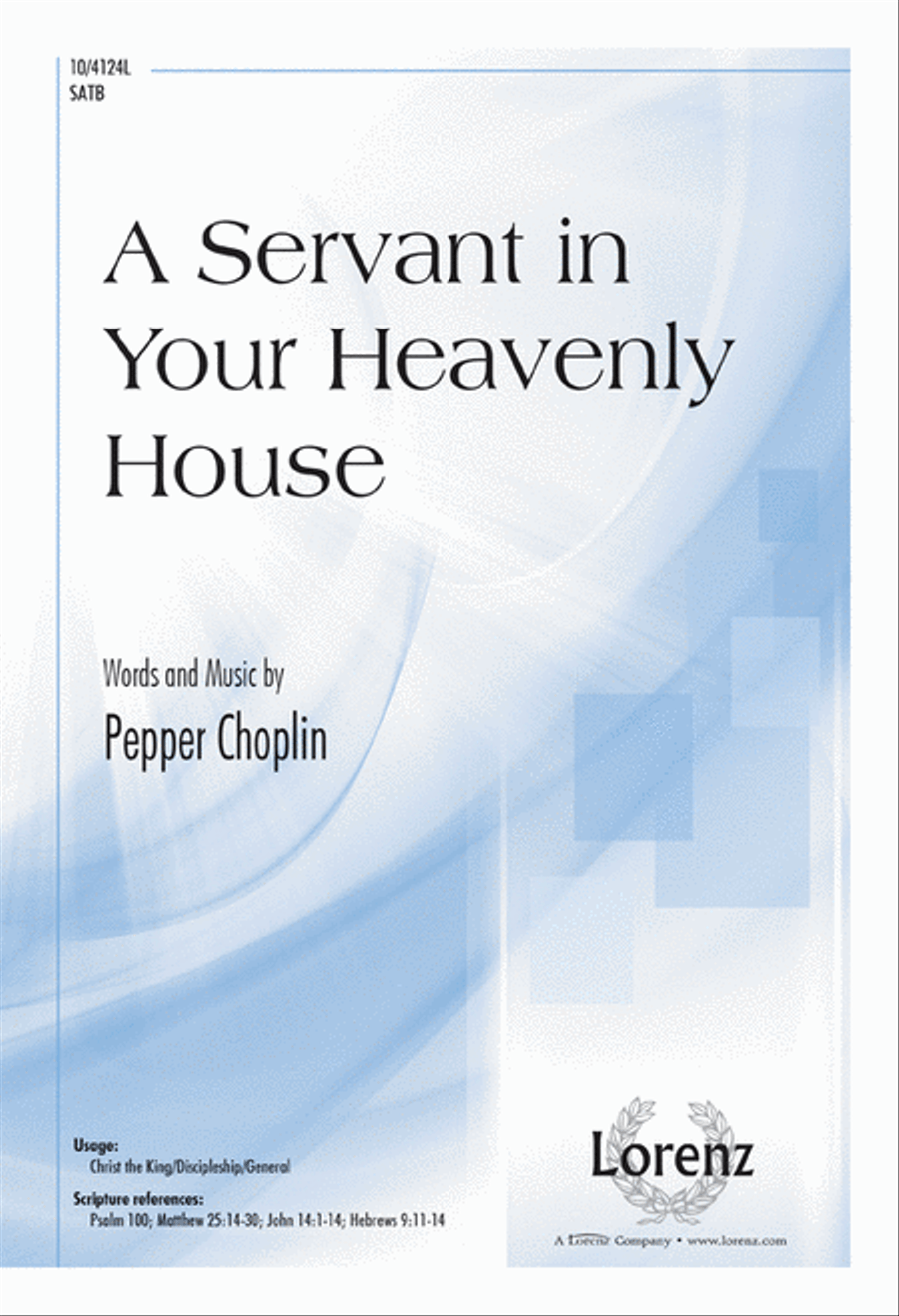A Servant in Your Heavenly House 4-Part scores gallery preview page 1